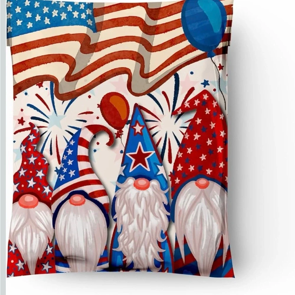 (10pk) Patriotic Gnome Polymailers - Red, White & Blue